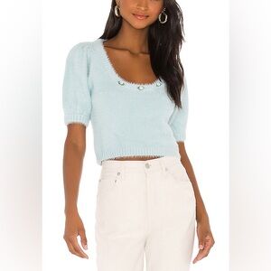 For Love and Lemons Anastasia Sweater in Sky